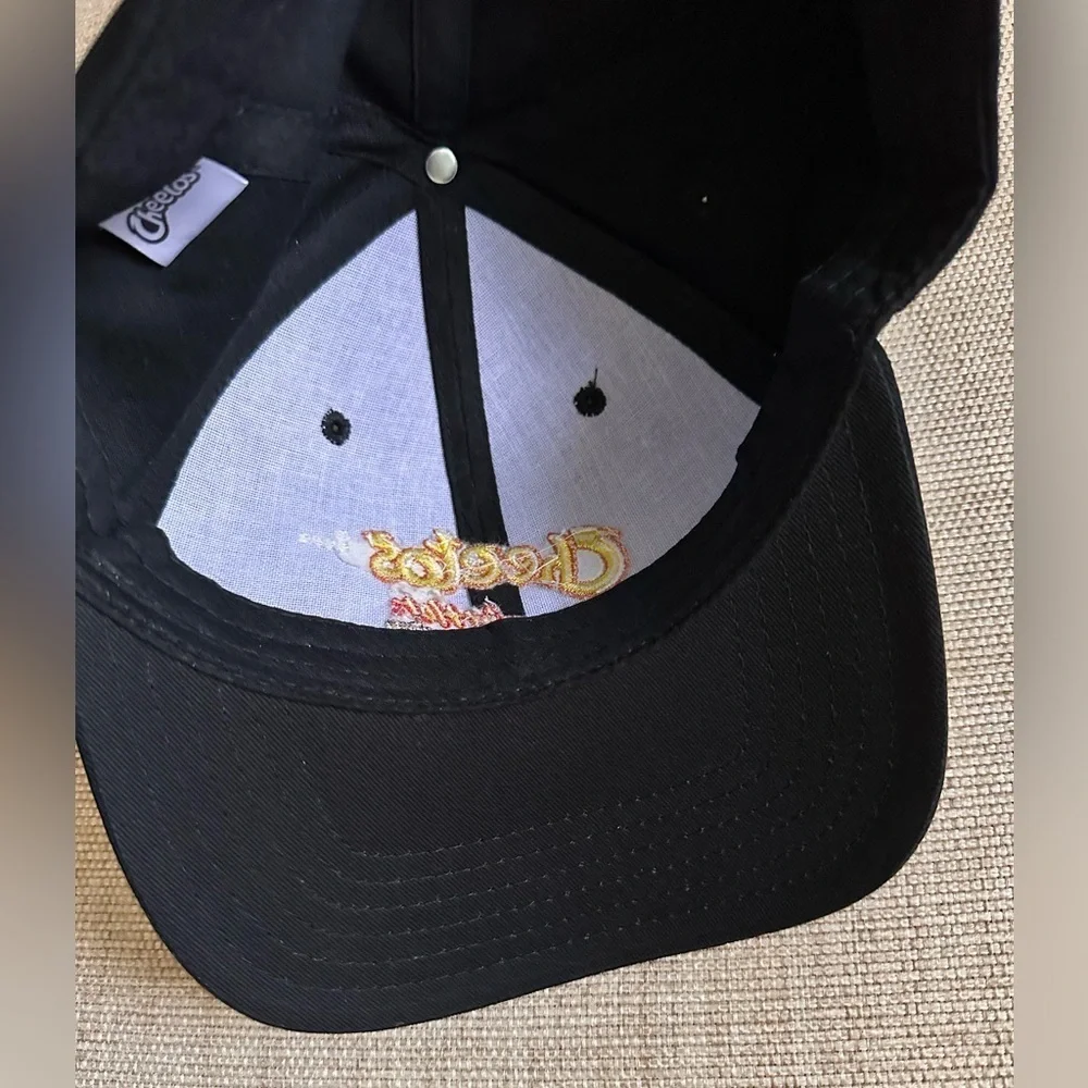 Cheetos Crunchy Flaming Hot Baseball Cap Adjustable Back Buckle Black